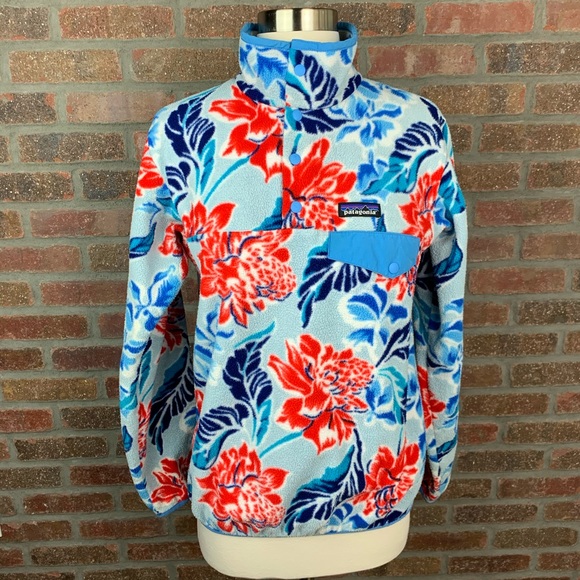 Patagonia Tops - Patagonia Synchilla Floral Fleece Pullover, S